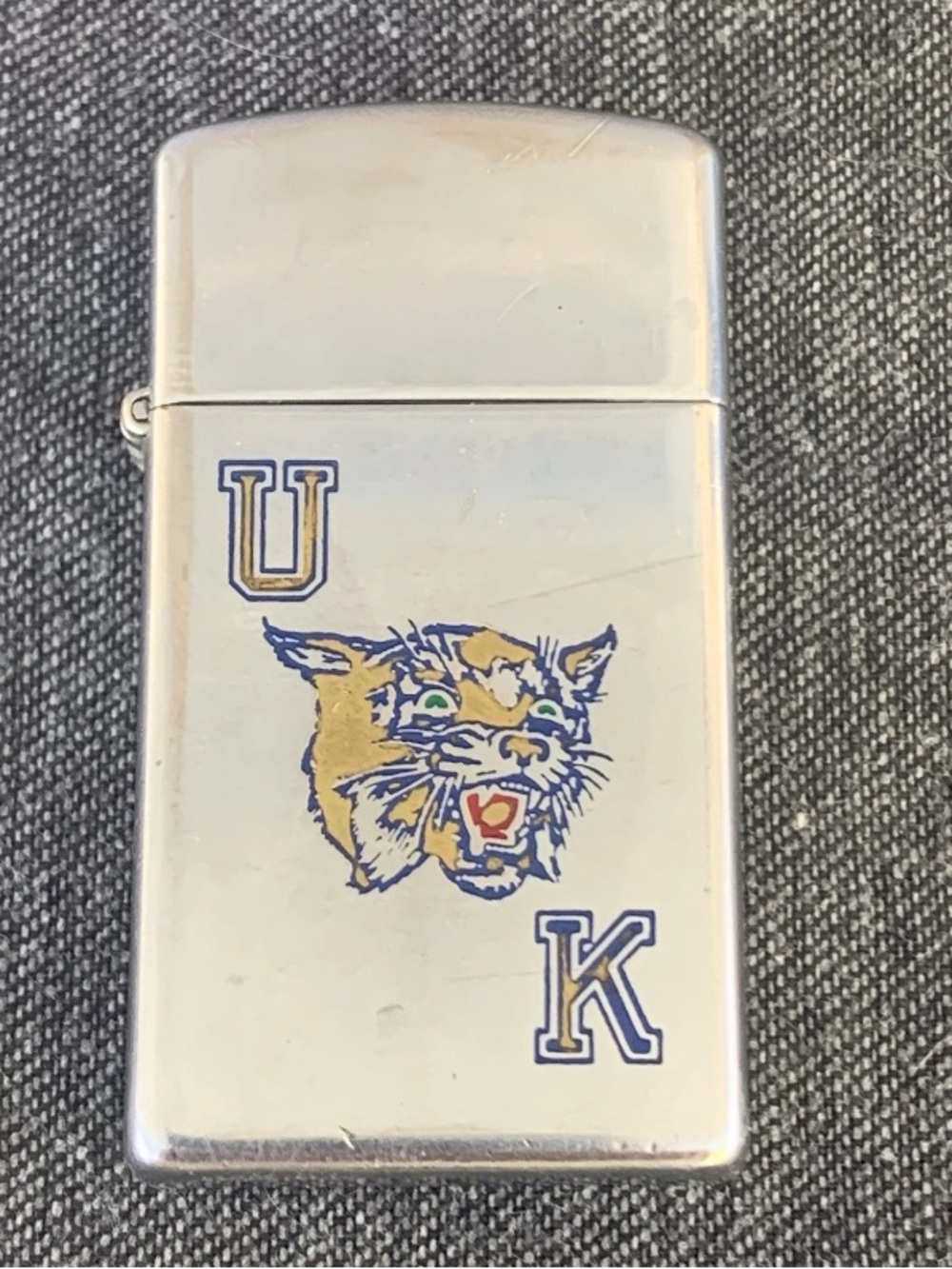 Vintage Zippo Lighter Kentucky Wildcats Logo Mascot 70s 80s Basketball